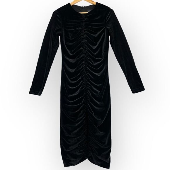 -Bardot Women's Velvet Ruched Party Dress NWT - Picture 1 of 8